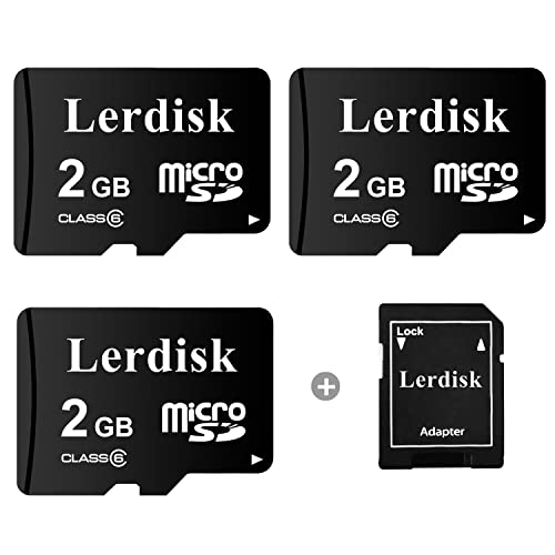 Lerdisk 3-Pack Micro SD Card 2GB Class 6