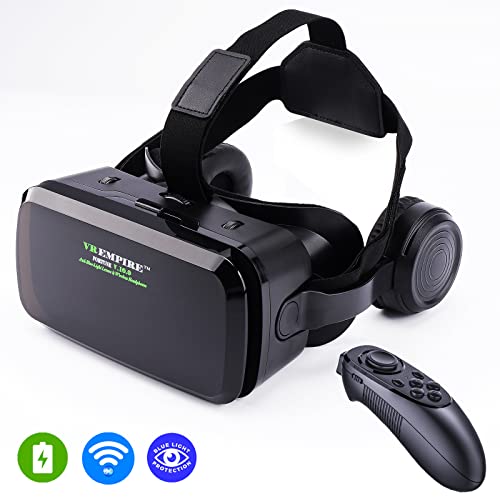 3D VR Glasses with 120°FOV, Anti-Blue-Light Lenses
