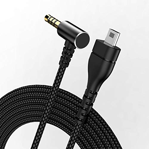 Tonmom Arctis Headset Cord, Nylon Braided Wire-Black