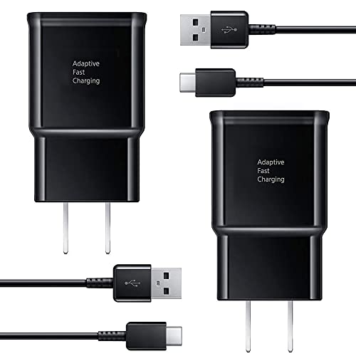 Rapid Type C Charger with 6.6ft Cable for Samsung Galaxy - 2 Pack