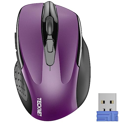 TECKNET Wireless Mouse: Ergonomic Optical Mouse for Laptop and PC