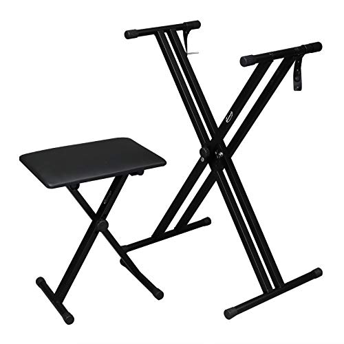 ShowMaven Adjustable Heavy Duty Keyboard Stand and Bench