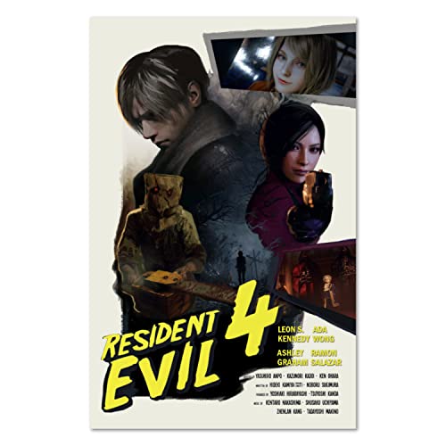 Resident Evil 4 Remake Poster - Retro Movie-Style Art Print