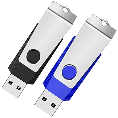 4GB USB 2.0 Flash Drive 2 Pack - Wooolken Thumb Drives with LED Light
