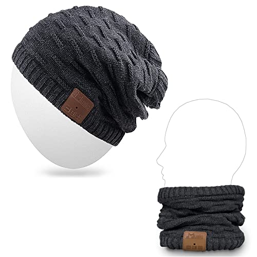Rotibox Bluetooth Beanie Hat & Scarf - Black