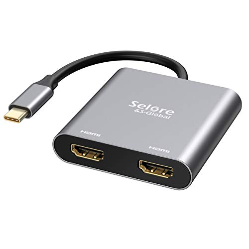 Selore&S-Global USB C to Dual HDMI Adapter