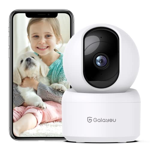 GALAYOU Indoor Security Camera 2K with 360° Coverage