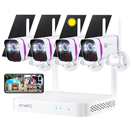 XMARTO 4K Wireless Solar Home Security Camera System