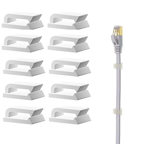 Adhesive Ethernet Cable Clips Holder (100 Pieces)