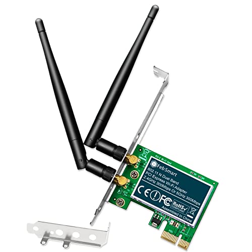 FebSmart Wireless N Dual Band 600Mbps PCIE WiFi Adapter