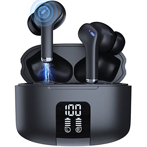ZIZVAV Bluetooth 5.3 Earbuds with Deep Bass and Noise Cancelling