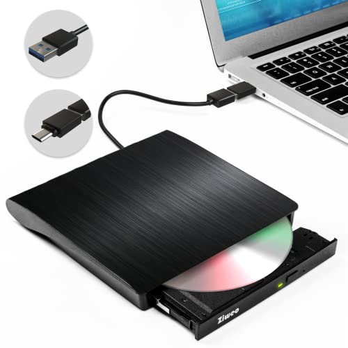 Portable CD/DVD Drive USB 3.0 Type-C - Plug and Play