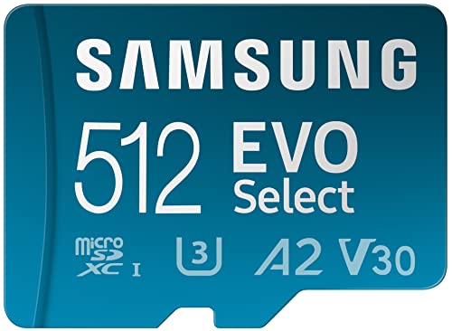 Samsung EVO Select Micro SD-Memory-Card + Adapter, 512GB