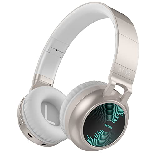 REETEC Wireless Bluetooth Headphones - Hi-Fi Stereo with LED Lights and Long Battery Life