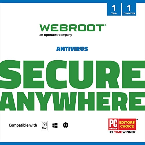 Webroot Antivirus Software 2023 | 1 Year Subscription