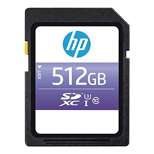 HP 512GB Class 10 U3 SDXC Flash Memory Card