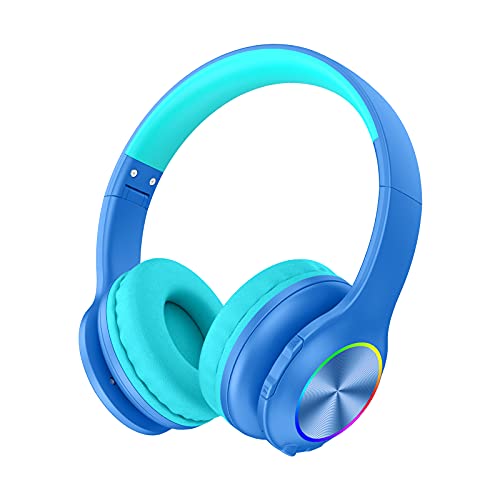 Colorful LED Lights Wireless Headphones for Kids