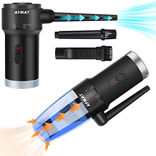 2-in-1 Compressed Air Duster & Small Vacuum Cleaner