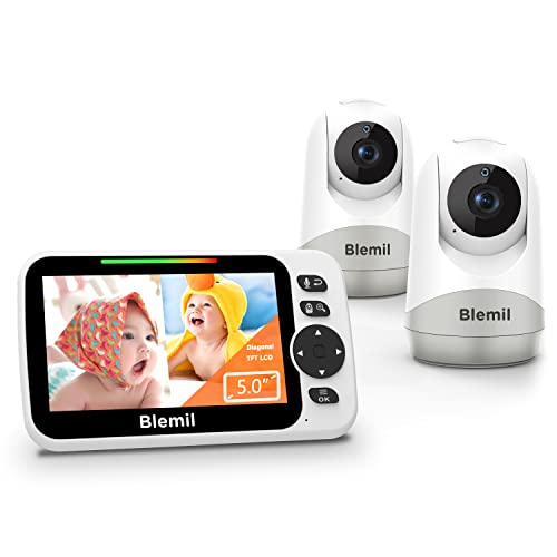 Blemil Baby Monitor with Split-Screen, 2 Cameras, and More