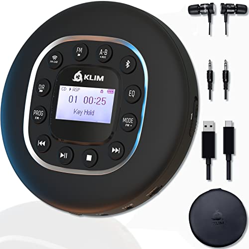 KLIM Journey Portable CD Player Walkman with Bluetooth