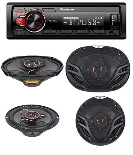 Pioneer Stereo Bluetooth Car Stereo Receiver with Speakers