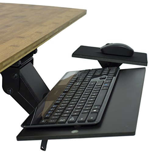 Adjustable Height and Tilt Keyboard Tray with Mouse Pad
