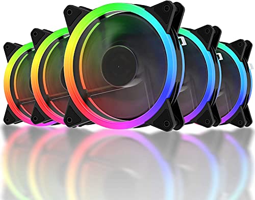 RGB Case Fan 5-Pack with Halo Adjustable Color