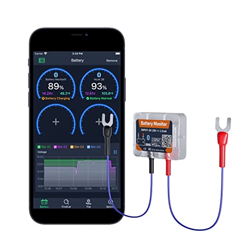 Battery Monitor - Bluetooth 4.0 Wireless Battery Tester
