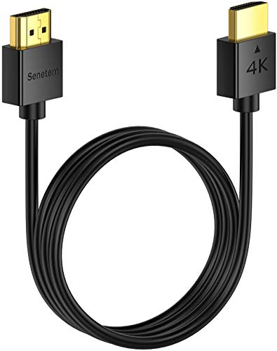 Slim 4K HDMI Cable, 1.6ft High Speed, Low-Profile Connectors