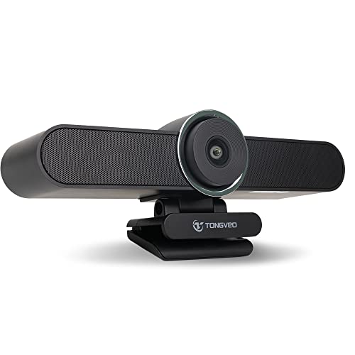 TONGVEO Wide Angle Webcam with Microphone and Speaker