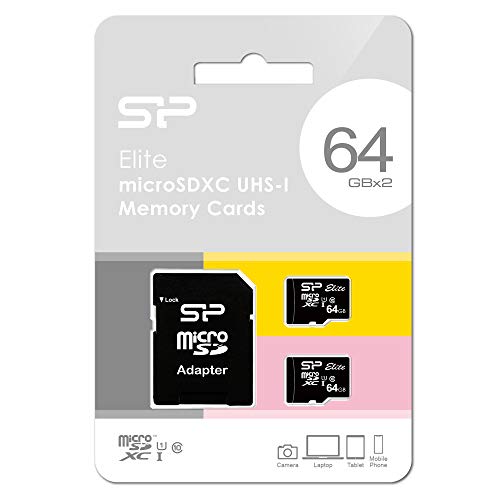 Silicon Power Elite 64GB MicroSD Card with Adapter