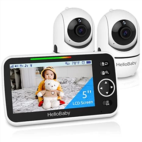 Upgrade 5’’ Baby Monitor with 26-Hour Battery