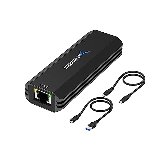 SABRENT USB Type-A/C to 5-Gigabit Ethernet Adapter