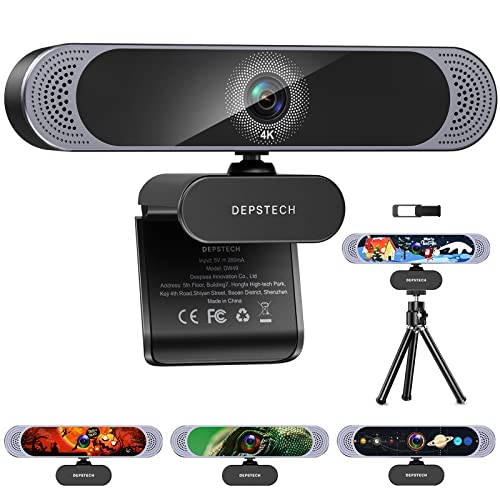 DEPSTECH Webcam with Microphone - 4K HD Webcam Sony Sensor Autofocus Web Camera