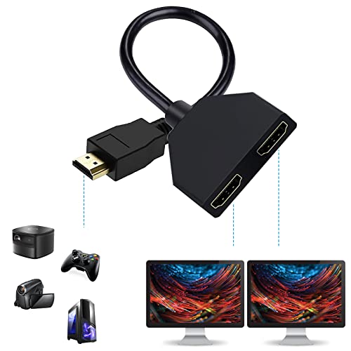 HDMI Splitter Adapter Cable - Connect Multiple HDMI Devices to Your TV