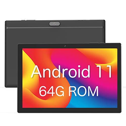 10 Inch Android Tablet with 64GB Storage and 10.1'' IPS HD Touch Screen