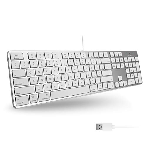 Slim and Functional USB Wired Keyboard for Mac and Windows