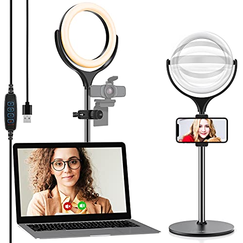 Video Conference Lighting Ring Light with Stand & Phone Holder