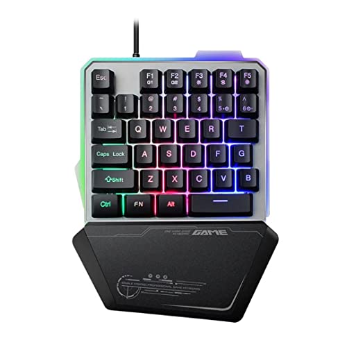 Jancal RGB Gaming Single-Handed Keyboard with 35 Keys