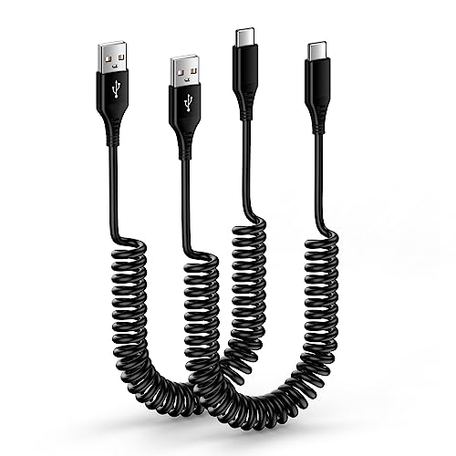 Coiled USB C Cable for Fast Charging