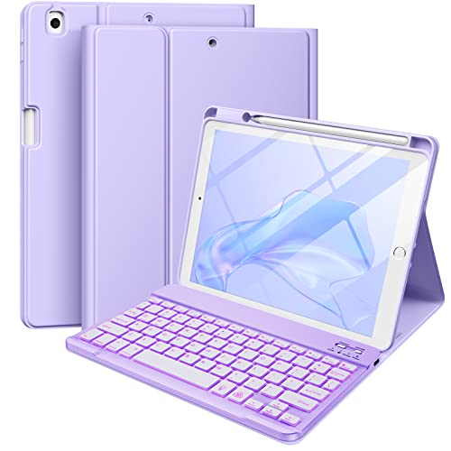Hamile iPad 9th Generation Case with Keyboard 10.2 Inch