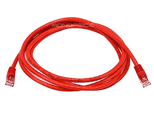 Monoprice Cat6 Ethernet Patch Cable - 7ft, Red