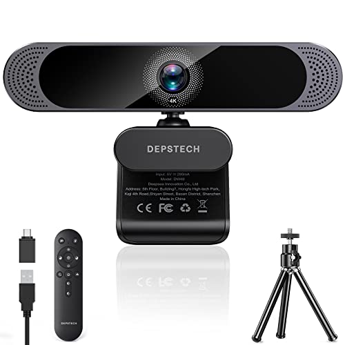 DEPSTECH 4K Webcam with Microphone and Remote