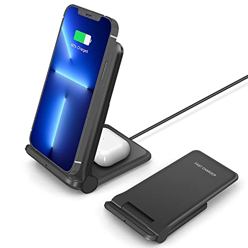 Foldable 2 in 1 Wireless Charging Station