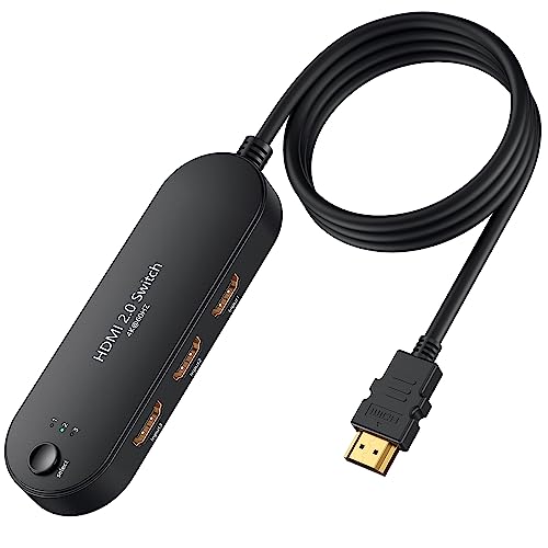 4K HDMI Switch with 3 Inputs and Long Cable