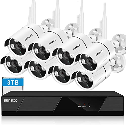 [3TB WiFi Kit] SANSCO Wireless CCTV Security Camera System
