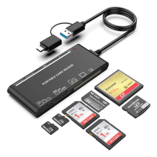 Multi Card Reader/Adapter/Hub for SD TF CF Micro SD XD MS
