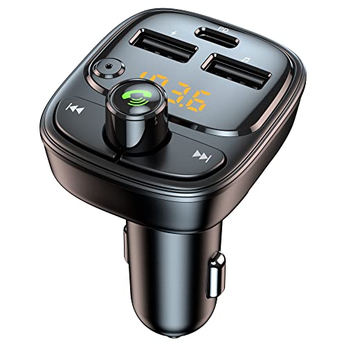 FM Transmitter for Car with Bluetooth and Fast Charging