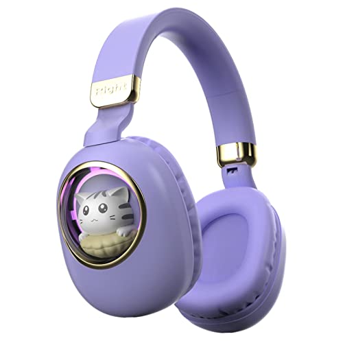 Xmenha Purple Kids Bluetooth Headphones - Wireless Boy Girls Noise Cancelling Over Ear Bluetooth Headphones Children Headsets
