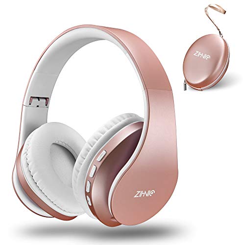 ZIHNIC Bluetooth Headphones - Rose Gold